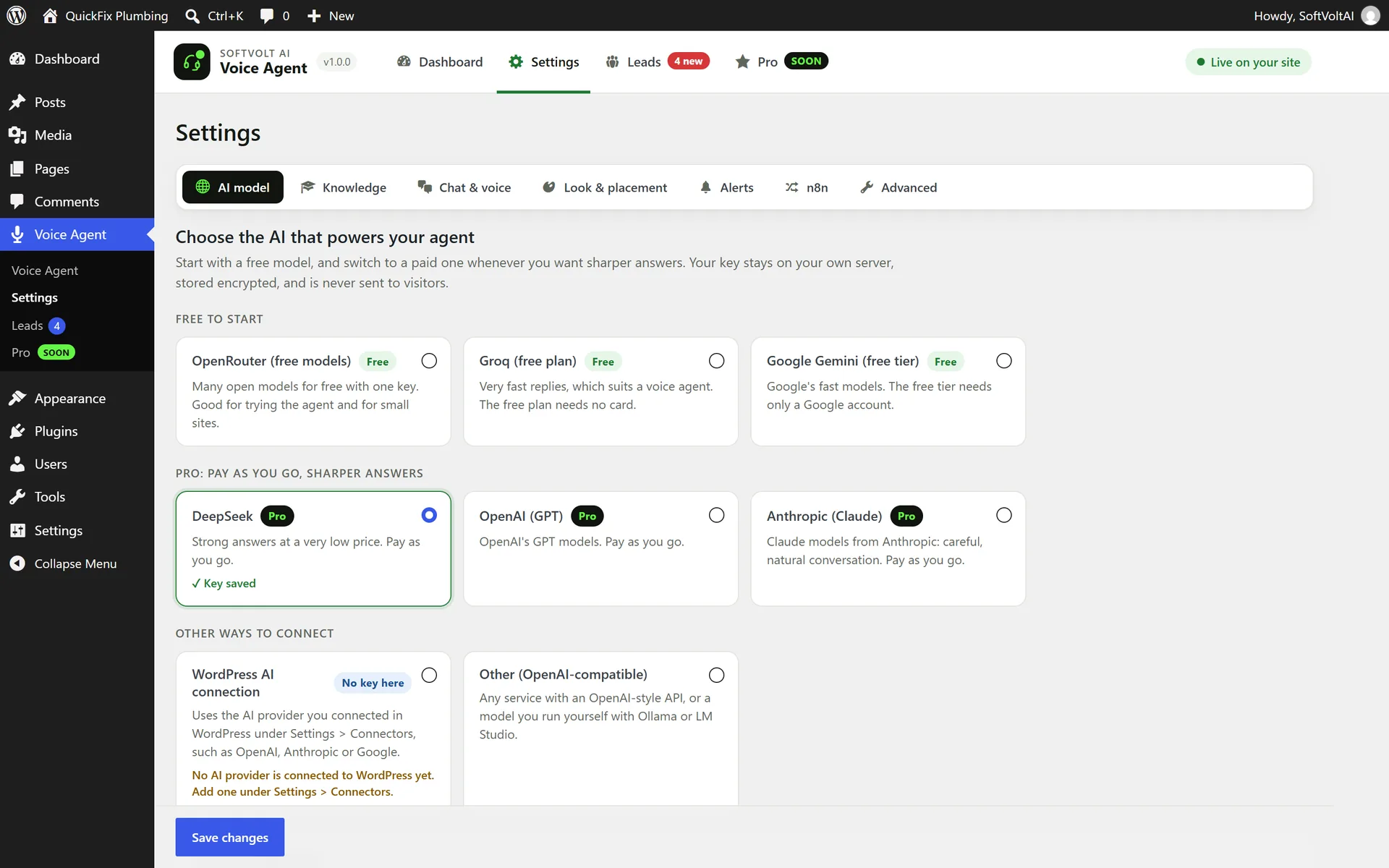 Step 3: Connect an AI model