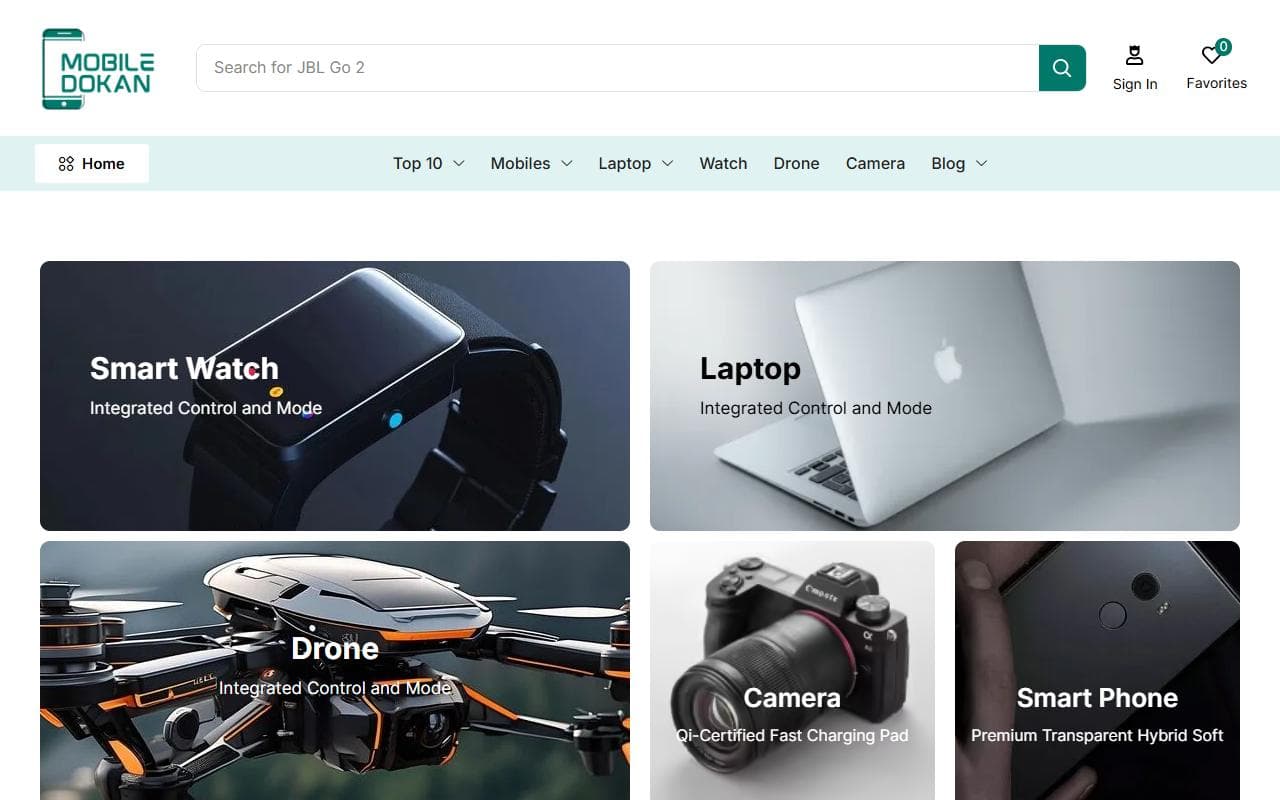 MobileDokan24 — homepage screenshot