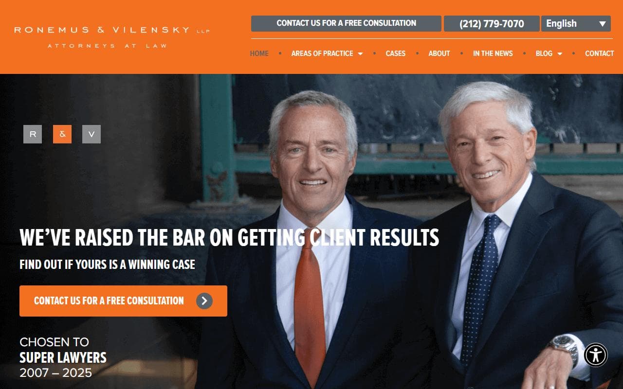 Ronemus & Vilensky — homepage screenshot