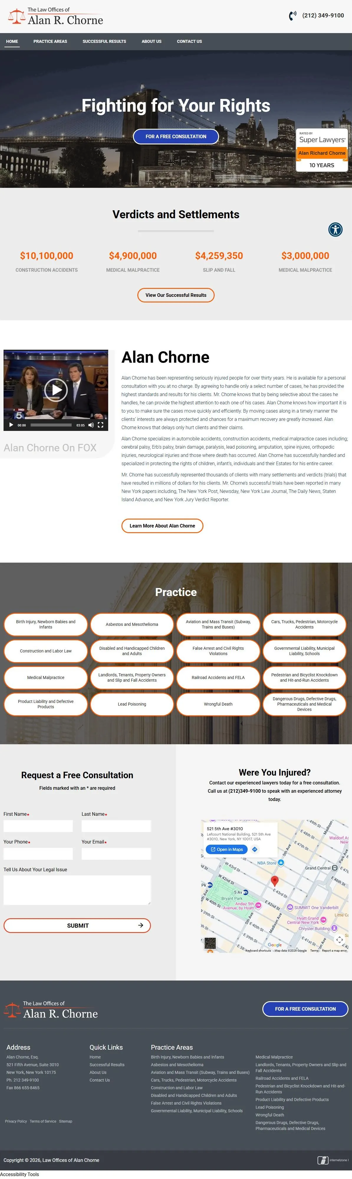 Chorne Law — homepage