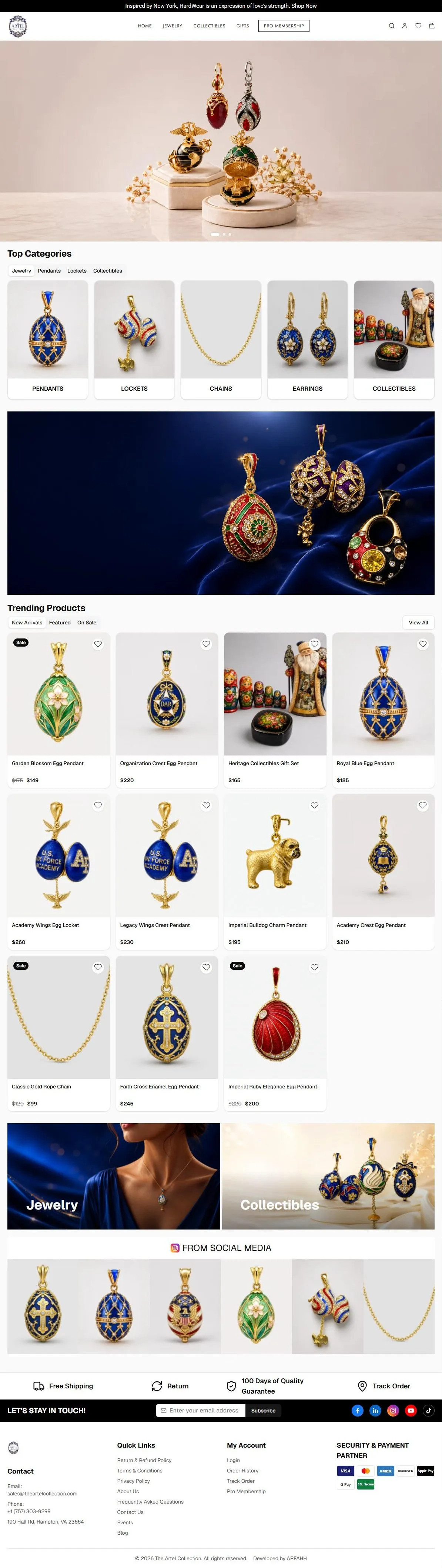 The Artel Collection — homepage